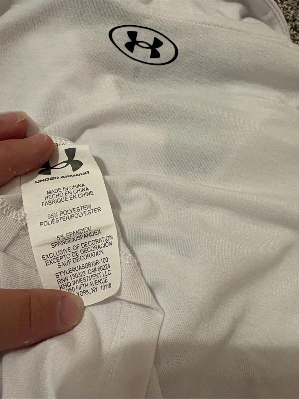 Under Armour polo collar fabric